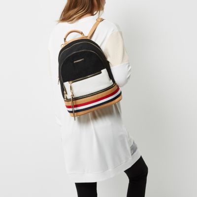 Black and white panel backpack
